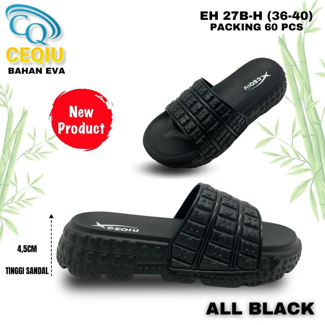 Sandal Wedges Wanita Slip On